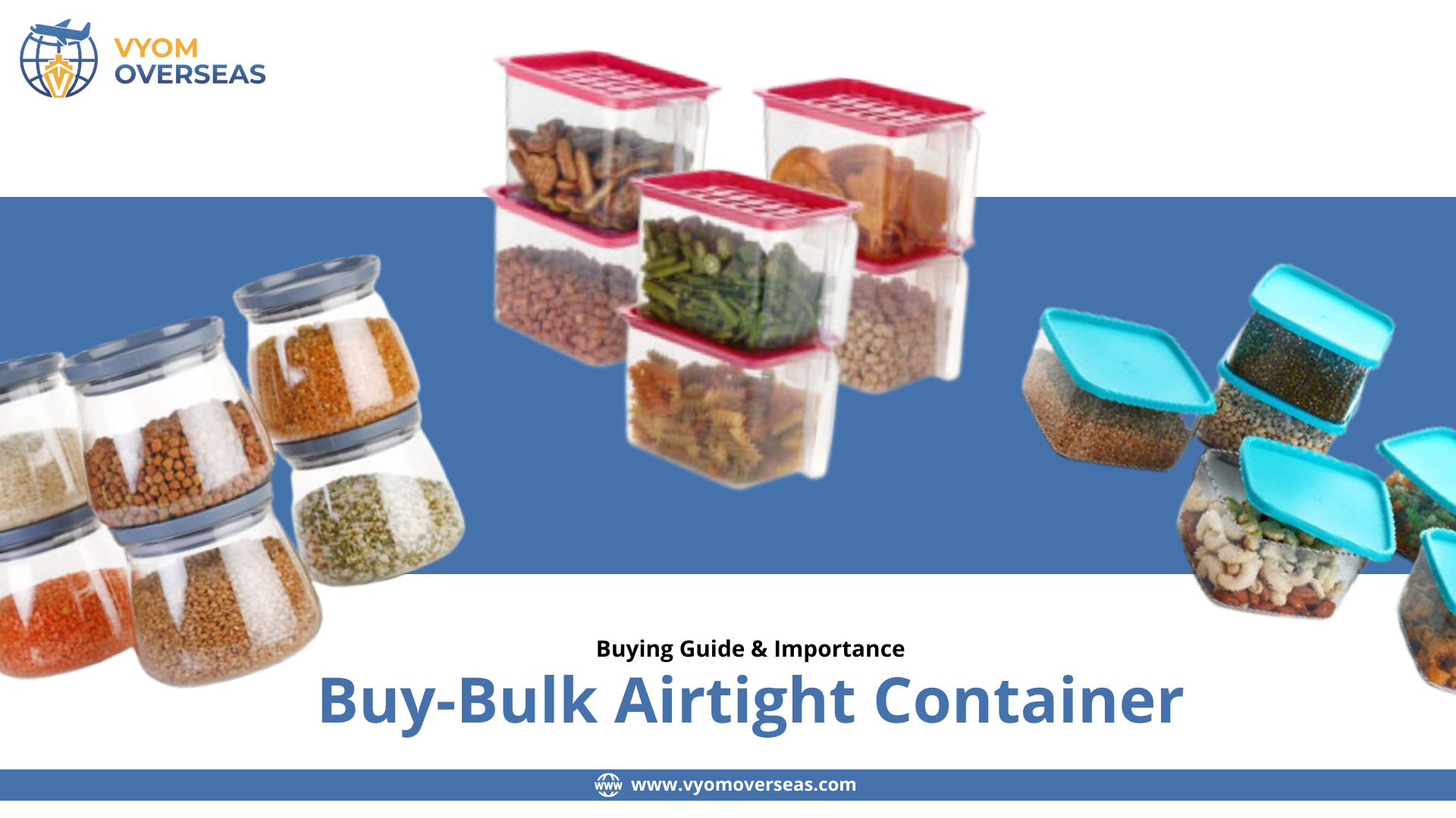 Buy Various Types of Airtight Container Wholesale in Bulk | Vyom Overseas
