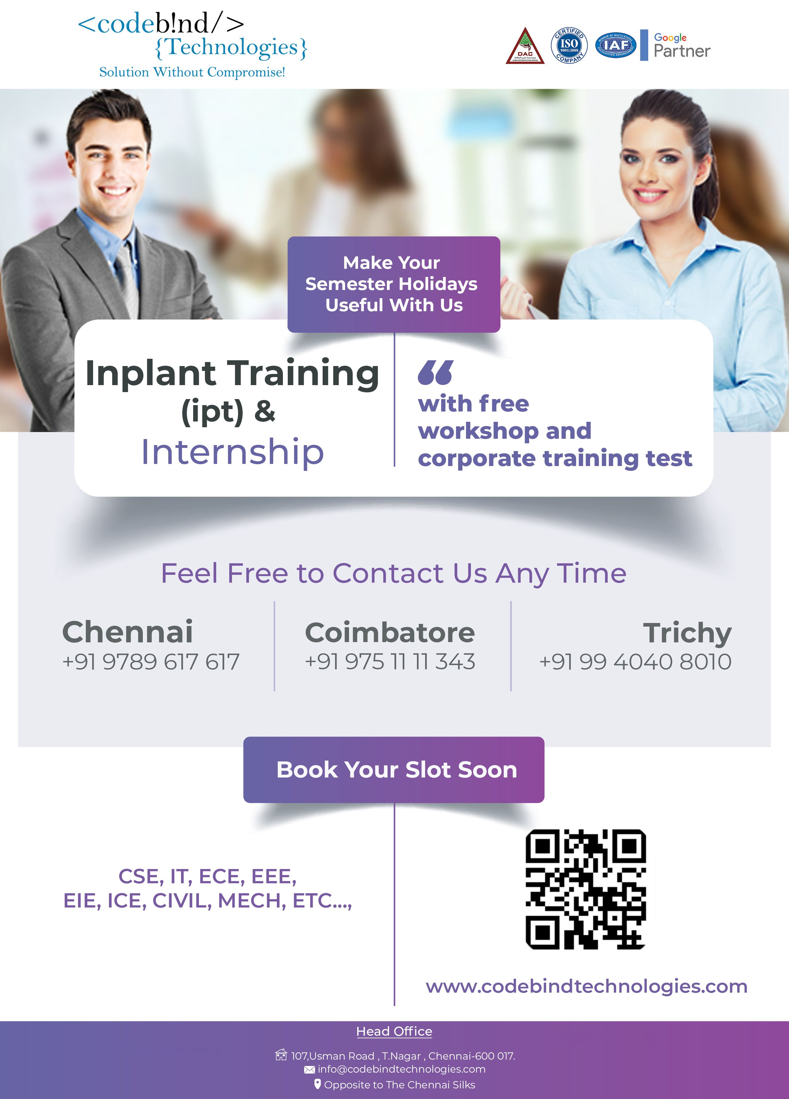 inplant training in chennai for ece