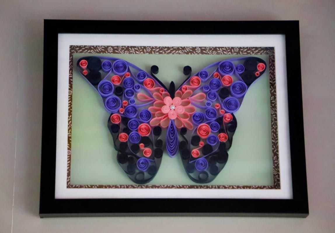 Innovative Raksha Bandhan gifts for Sister Abstract Butterfly art work Aadhi Creation