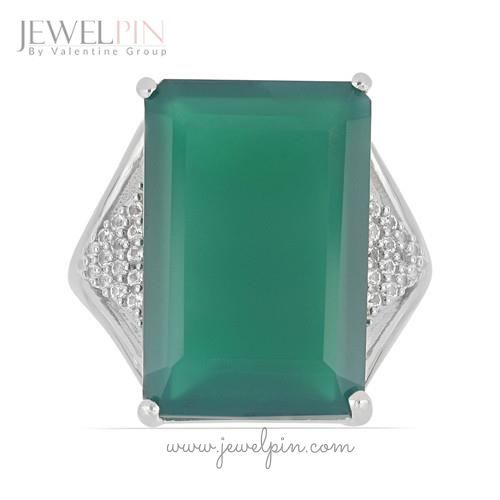 Shop JewelPin Real Green Gemstone Rings