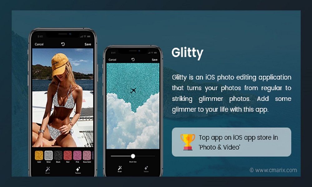 iOS Photo Editing App Glitty Developed By CMARIX TechnoLabs Ranks No 1 In Spain
