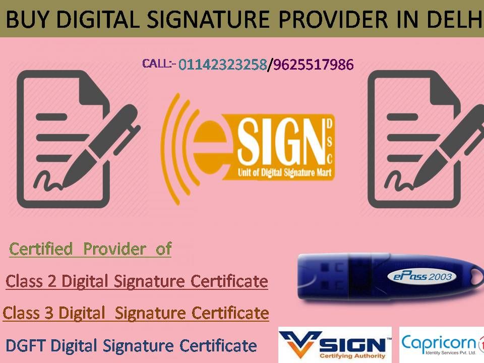 Digital Signature Certificate Service Provider in Delhi