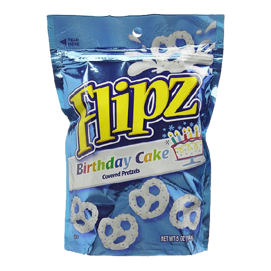 Flipz Birthday Cake Pretzels 141g (5oz) (Box of 6)