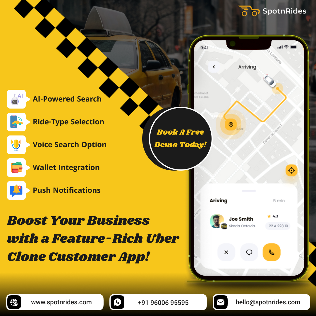 Uber Clone | Spotnrides Get your own Uber Clone Script for your business