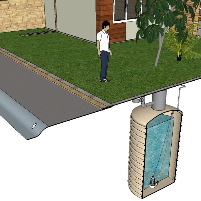 Residential Rainwater Harvesting System - SEI-Tec Water Silo at Western USA