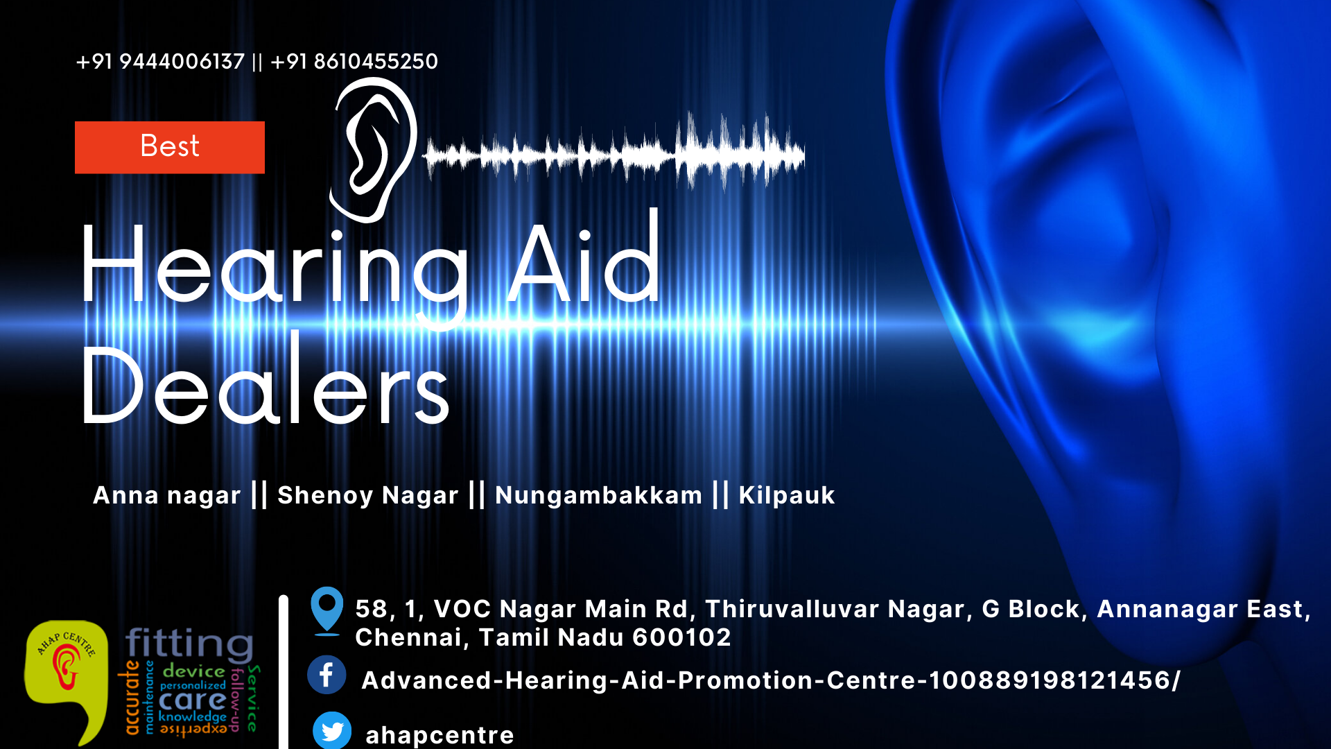 Hearing Aid dealers In Annanagar, Shenoy nagar