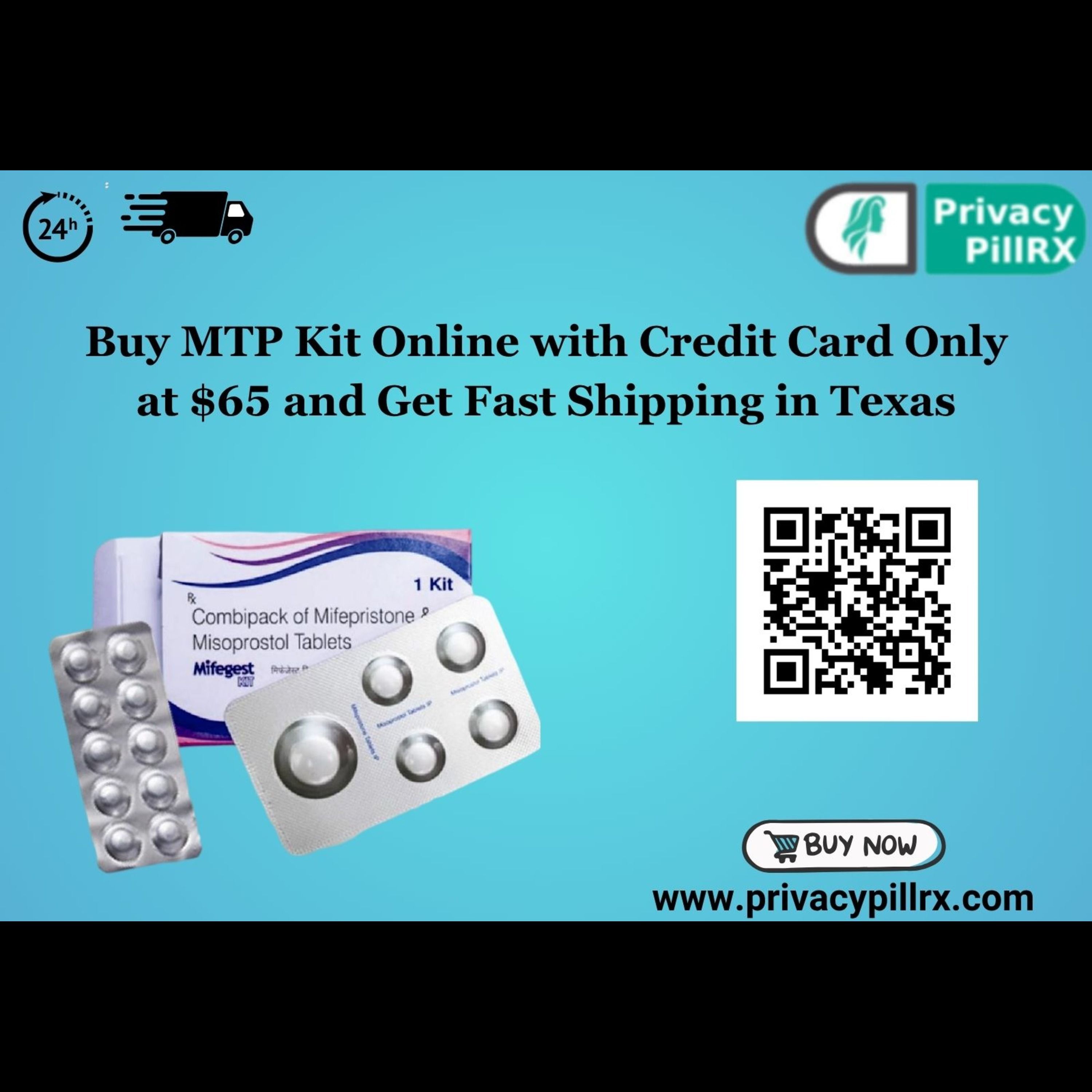 Buy MTP Kit Online with Credit Card Only at $65 and Get Fast Shipping in Texas