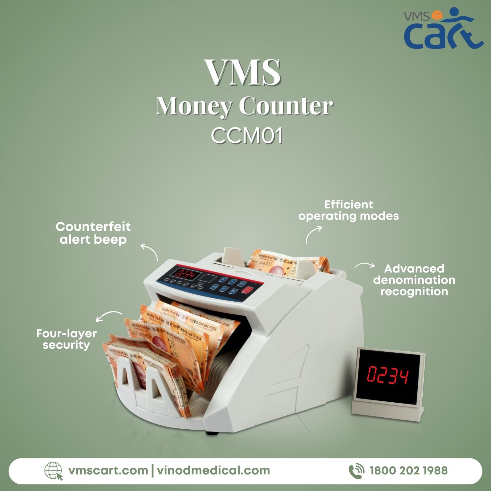 VMS Essentials Money Counting Machine