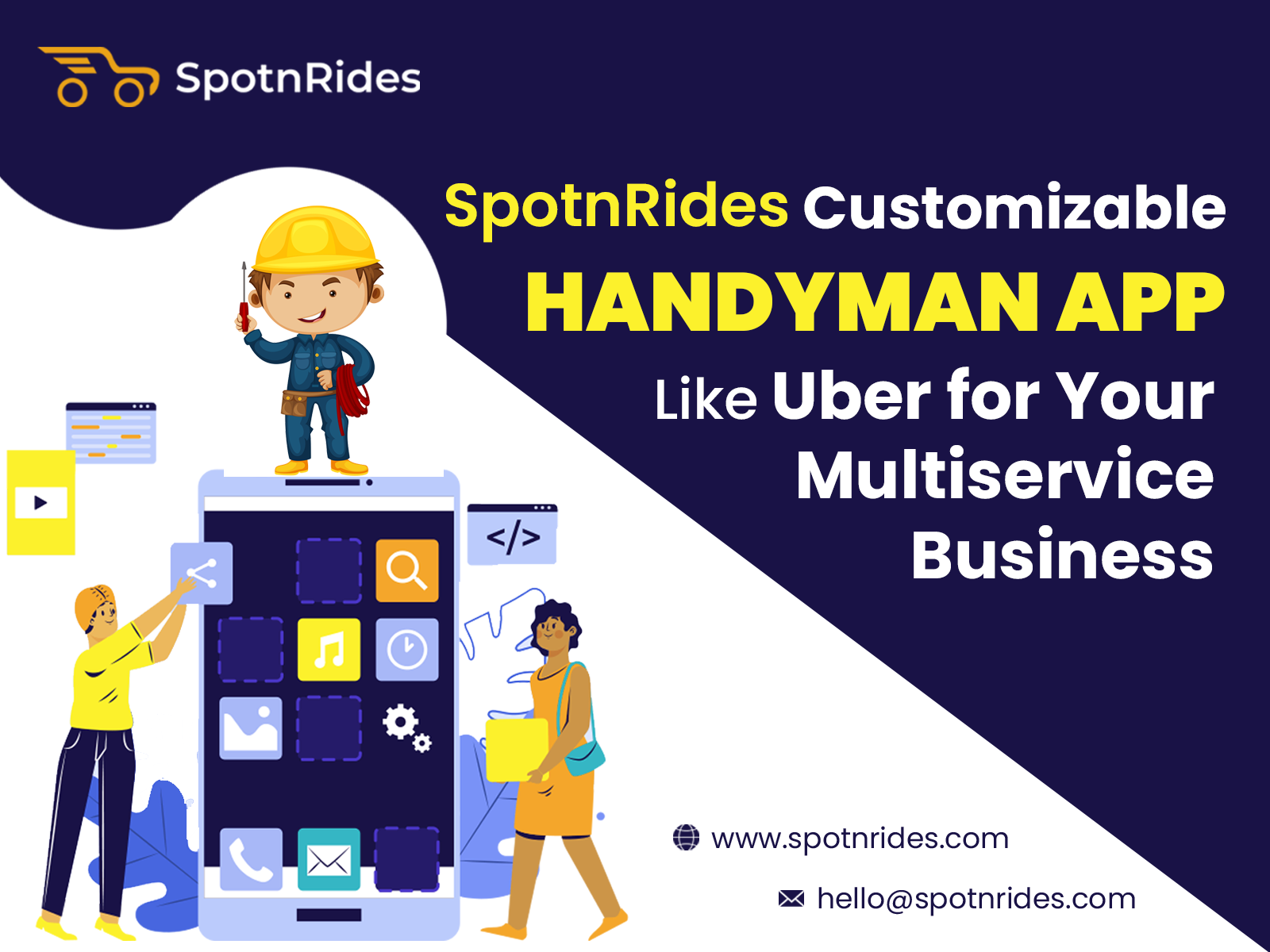 Create Your Handyman App Like Uber - SpotnRides