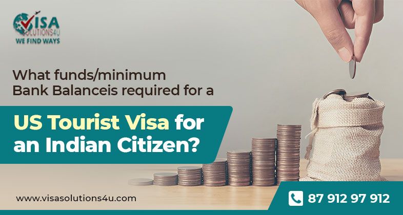 What minimum bank balance is required for a US tourist visa for Indian citizens?