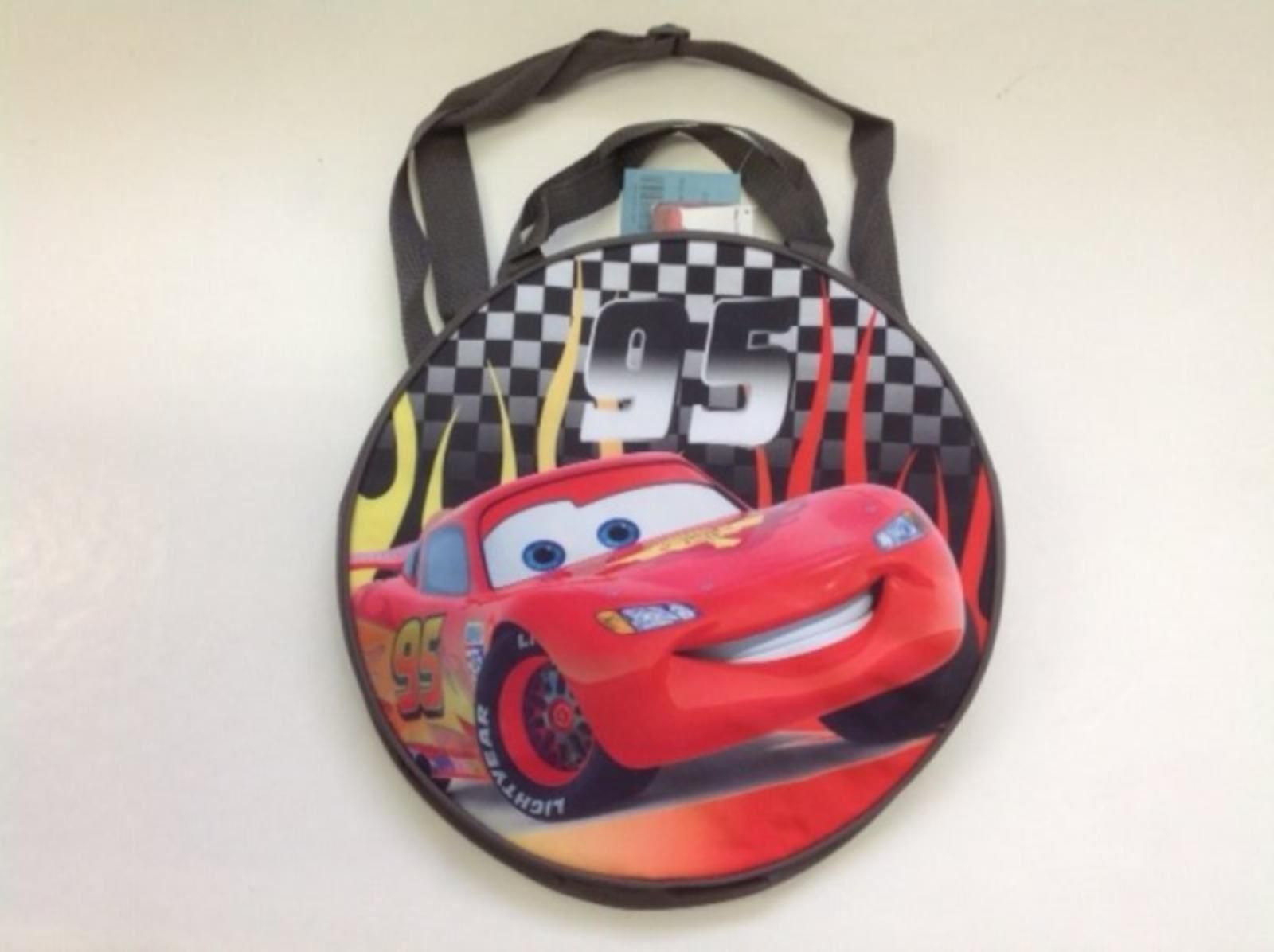 Disney Cars Lightning Mcqueen Round Shape Travel Bag Backpack With Grab Straps