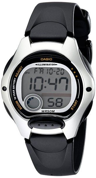 Casio Ladies Black Strap Digital Watch LW-200-1AVDF