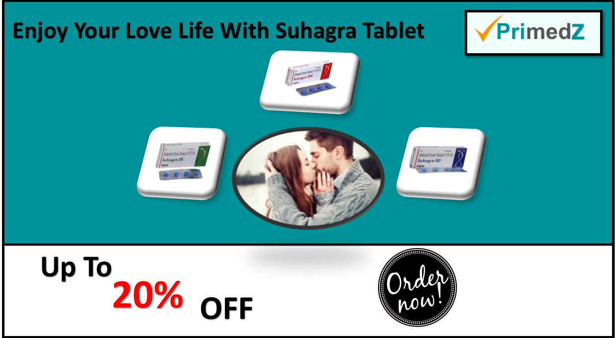 Buy Generic Suhagra Tablet  (Sildenafil Citrate) at Primedz
