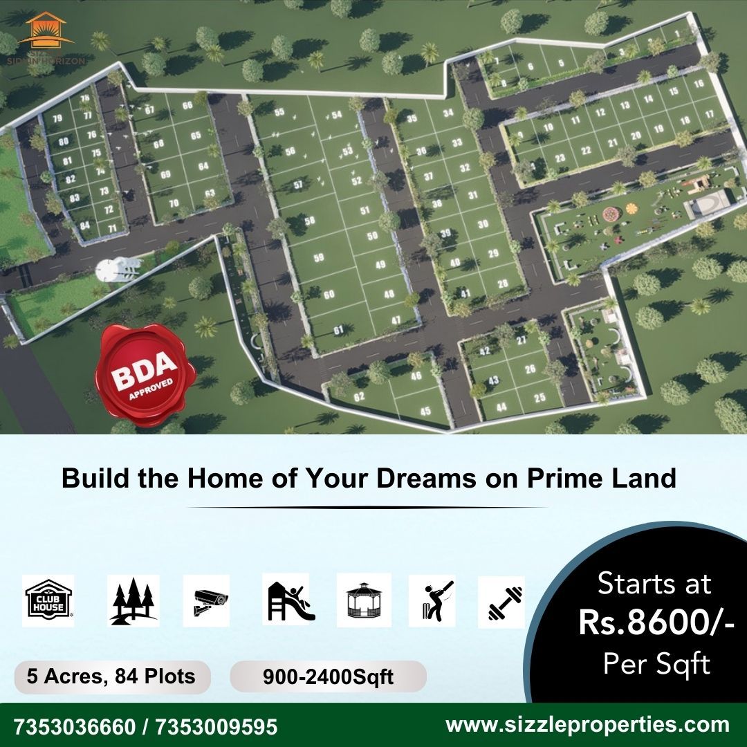 BDA approved villa plots for sale Budigere Bangalore