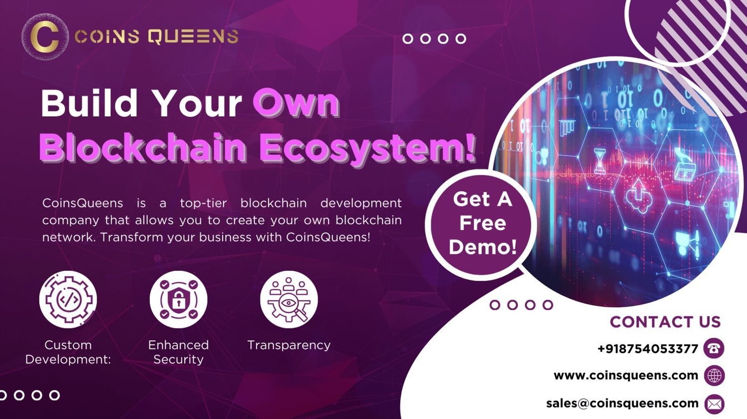 Build Your Own Blockchain Ecosystem with CoinsQueens