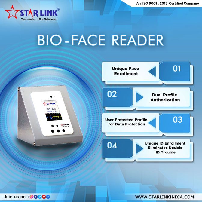 Face Detection Biometric Attendance Machine - Star Link India