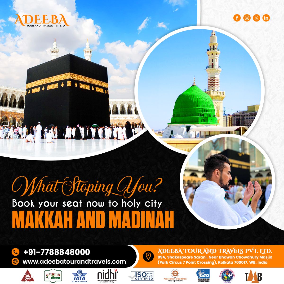 Before 2024 Ends Find the Best Umrah Package at+917788848008