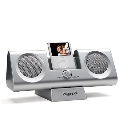 Intempo Ids04s Portable IPod Speakers and Charging Dock Silver