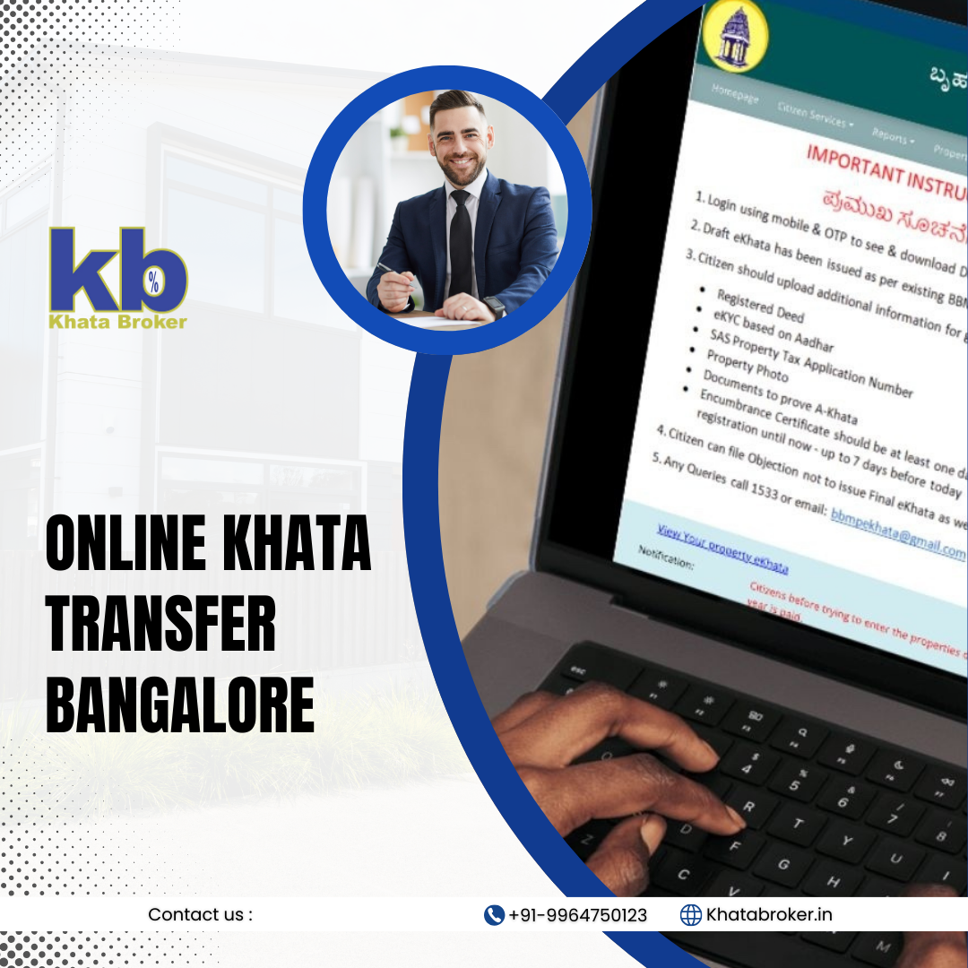 How can I apply for Khata transfer online in Bangalore